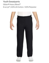 Spirit Wear - Super Skippers Logo Black Sweatpants