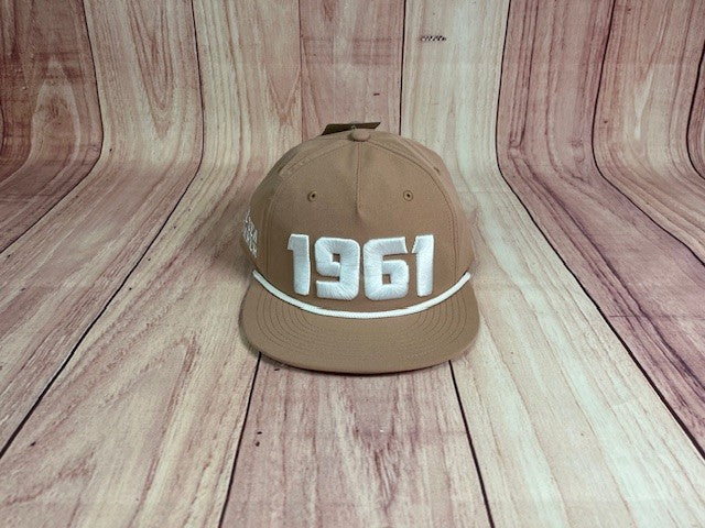 Camp Seafarer 5-Panel Flat Bill Hat w/Rope-NEW