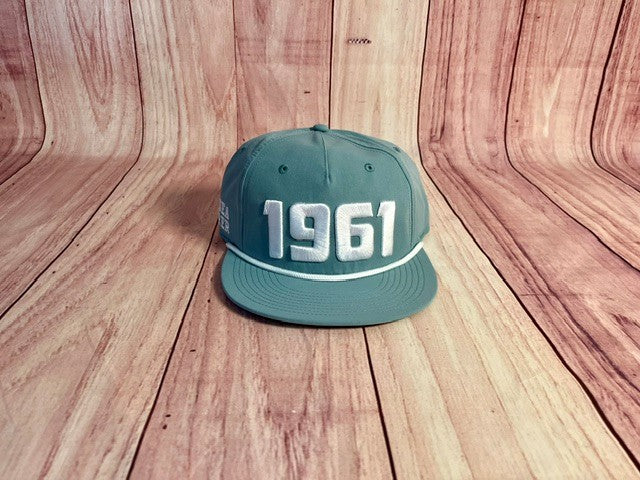 Camp Seafarer 5-Panel Flat Bill Hat w/Rope-NEW