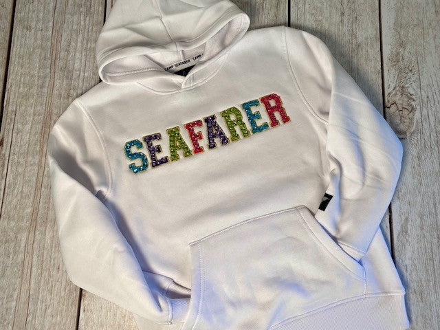 Camp Seafarer White Hooded Sweatshirt-Adult-New!