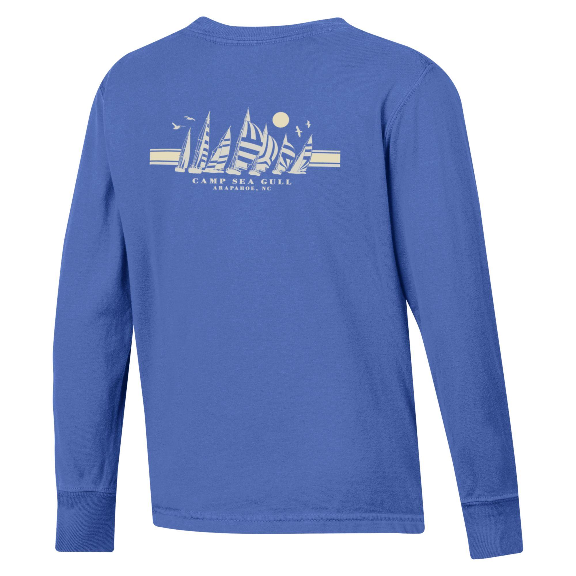 Sea Gull Long Sleeve T-Shirt w/sailboats-NEW