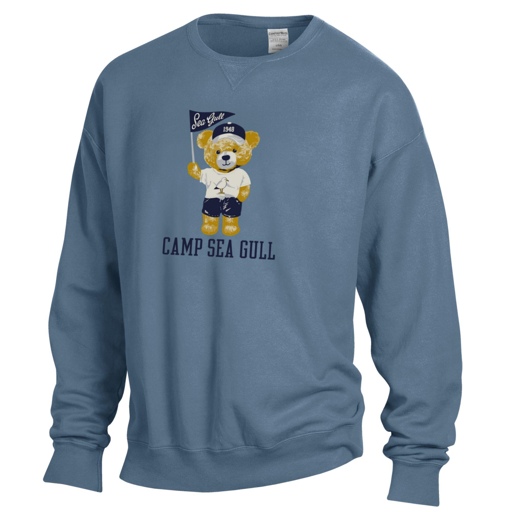 Sea Gull Teddy Bear Crew Sweatshirt-NEW
