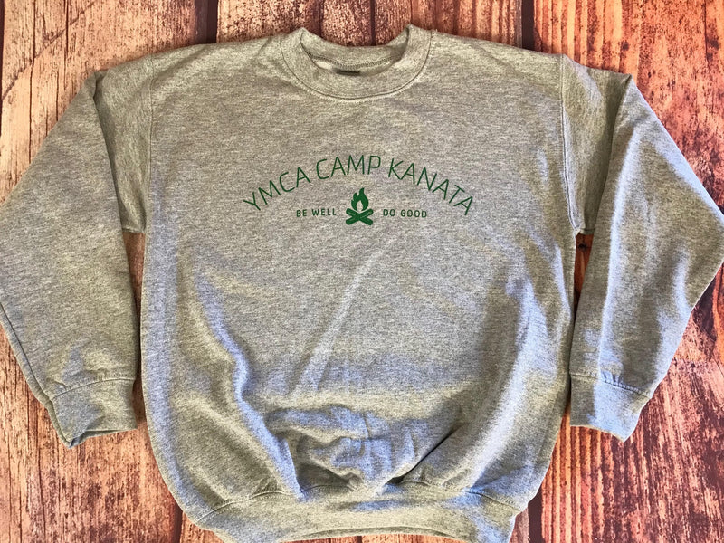 Camp Kanata Crew Sweatshirt-Campfire Logo-Youth