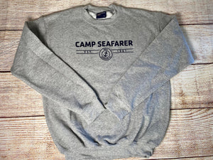 Camp Seafarer Heather Gray Crew Sweatshirt-Adult