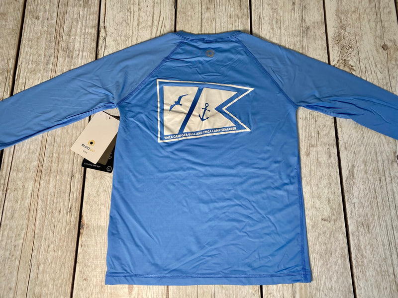 Long Sleeve Sun Block Shirt-Dual Logo-Youth